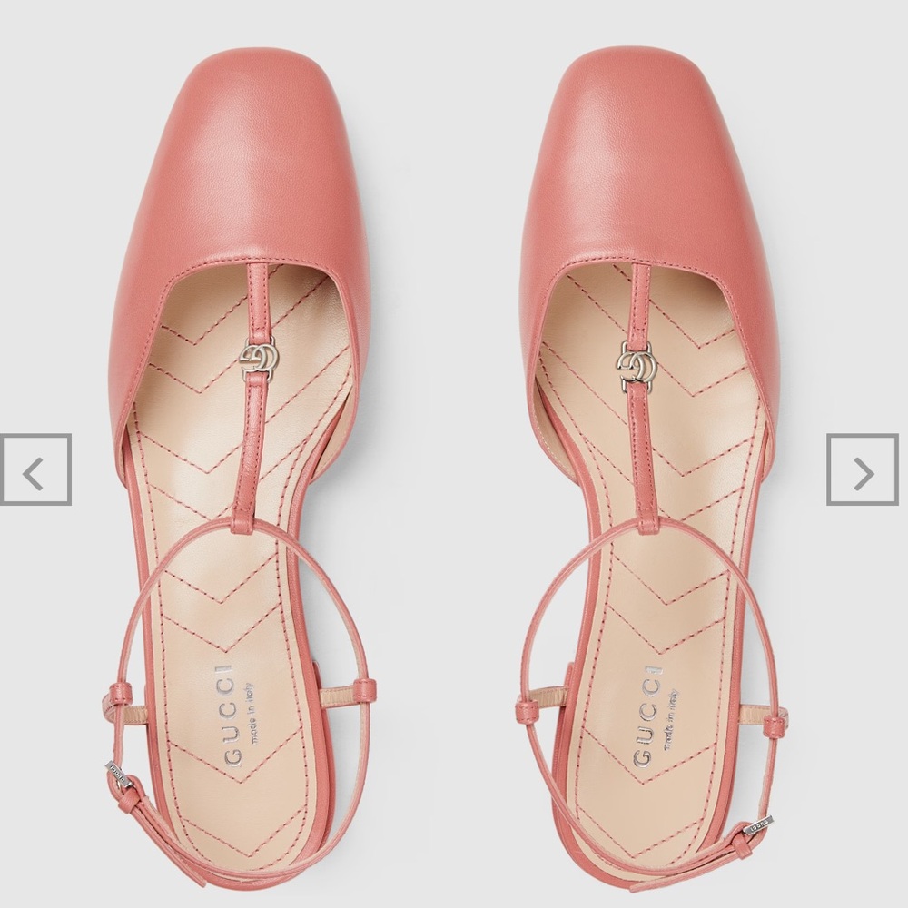 SOLD - GUCCI NIB women’s ballet flat pink double G in box new - Picture 6 of 7